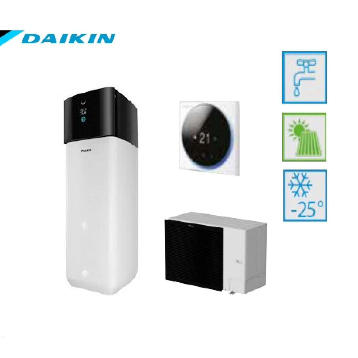 Daikin Altherma 3 ECH2O, EBSX11P50D-ERLA11DW1 12, 44 kW su 477 L karšto vandens talpa, su vėsinimo funkcija, su 9kW tenu, 400V-400V Daikin Altherma 3 ECH2O, EBSX11P50D-ERLA11DW1 12, 44 kW su 477 L karšto vandens talpa, su vėsinimo funkcija, su 9kW tenu, 400V-400V